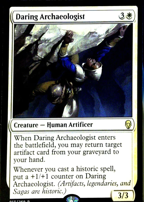Card with its bottom edge and collector number cut off